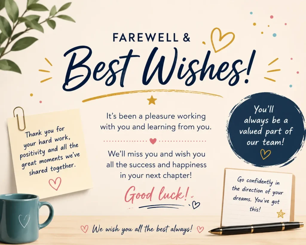 Farewell Wishes to Coworker
