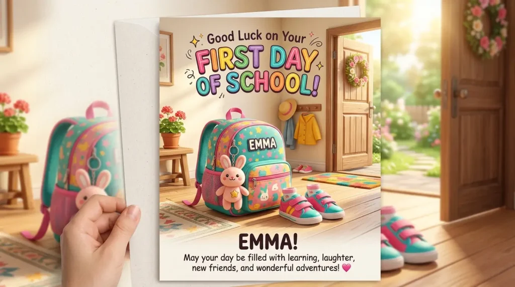Inspirational Good Luck First Day of School Wishes for Girl