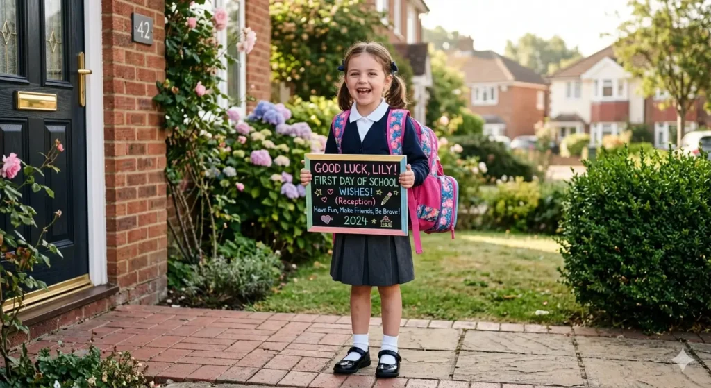 Sweet & Cute Good Luck First Day of School Wishes for Girl