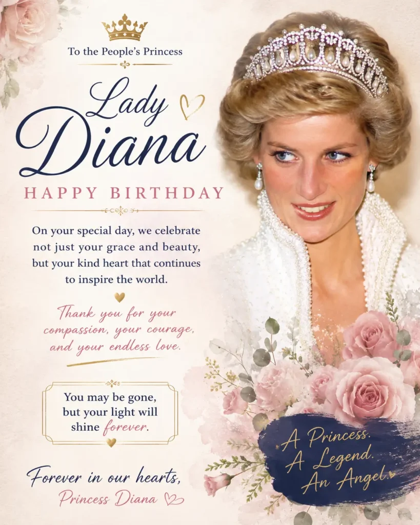 Unique Lady Diana Birthday Wishes