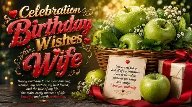 Celebration Birthday Wishes for Wife
