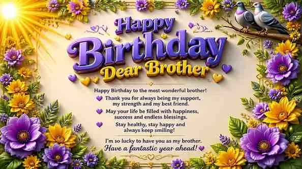 Celebration Heart Touching Birthday Wishes for Brother.