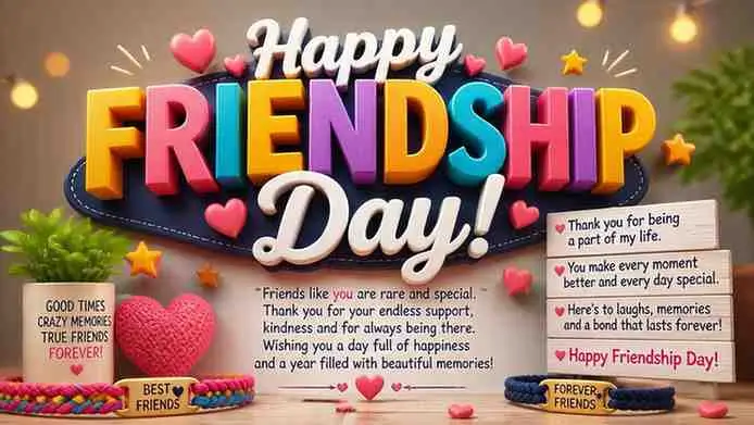 π Celebration Wishes for Friendship Day