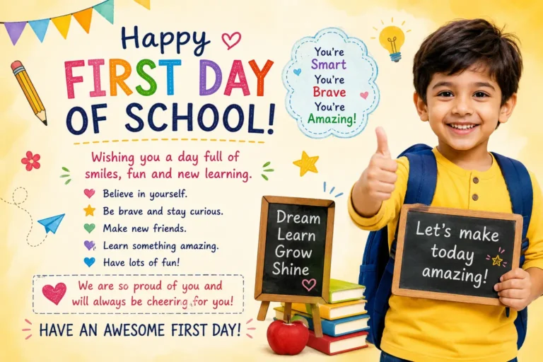 first day of school wishes for child