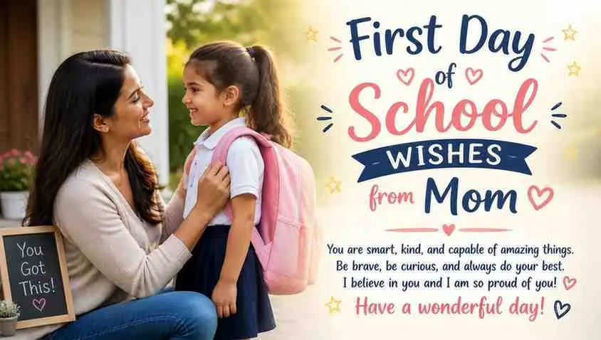 First Day of School Wishes from Mom