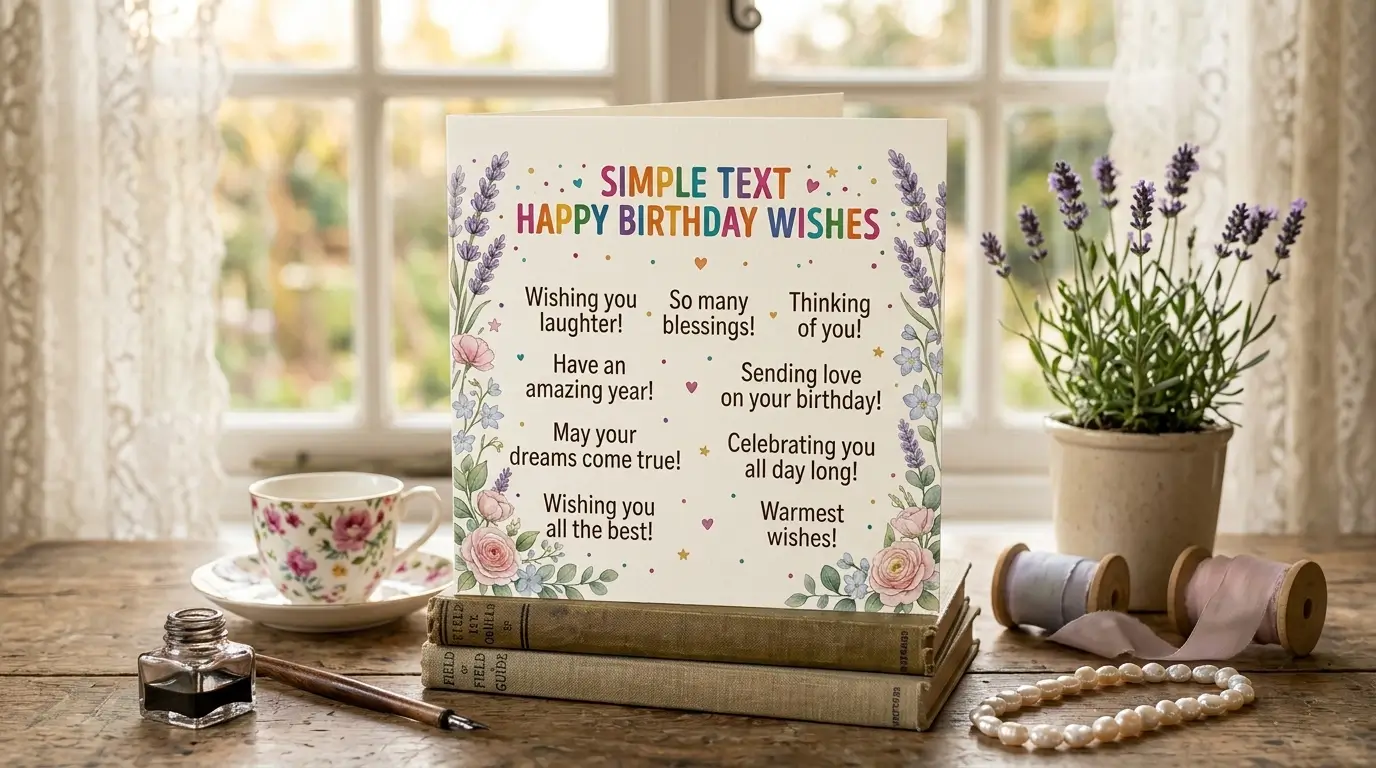 Happy Birthday Wishes Simple Text: 150+ Sweet, Heartfelt