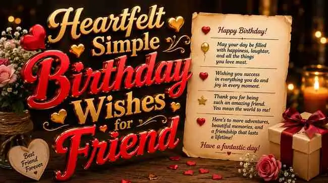 Heartfelt Simple Birthday Wishes for Friend