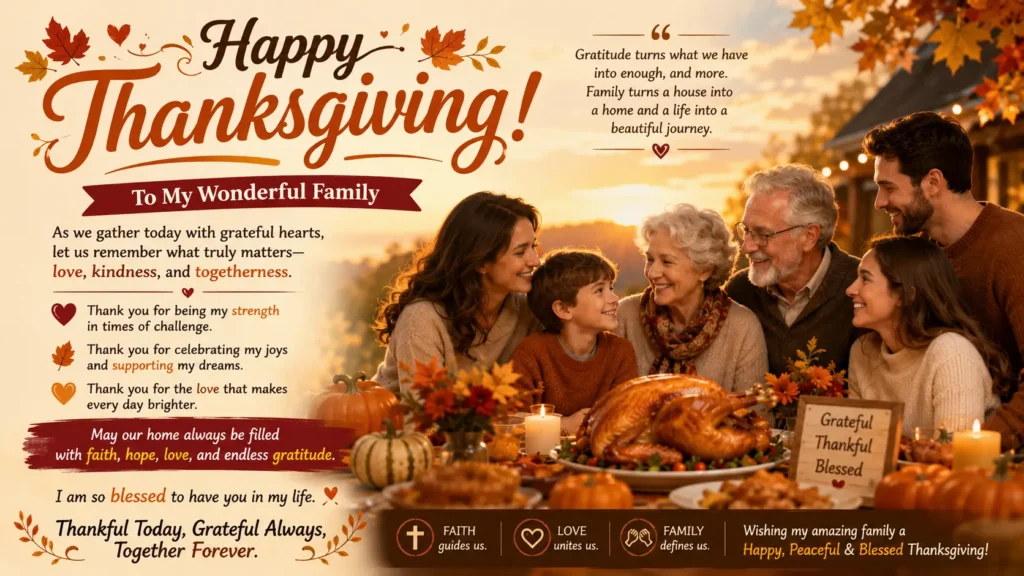Inspirational Happy Thanksgiving Wishes to Family