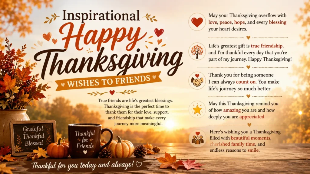 Inspirational Happy Thanksgiving Wishes to Friends