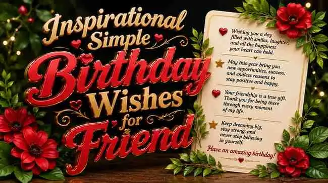 Inspirational Simple Birthday for Friend
