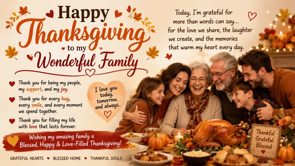 Loving Happy Thanksgiving Wishes to Family