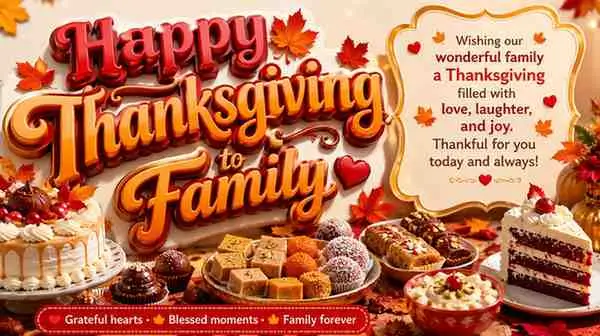 Short & Sweet Happy Thanksgiving Wishes to Family
