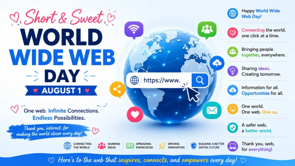 Short & Sweet World Wide Web Day Wishes