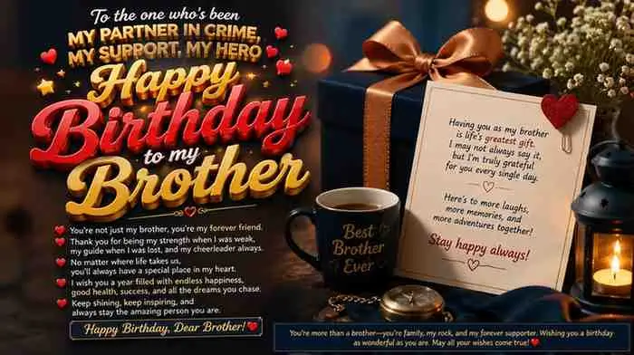 Unique Heart Touching Birthday Wishes for Brother.