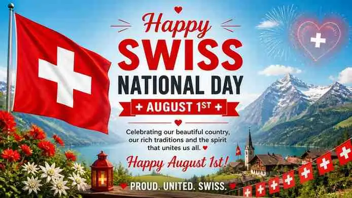 Celebration Swiss National Day August 1st Wishes