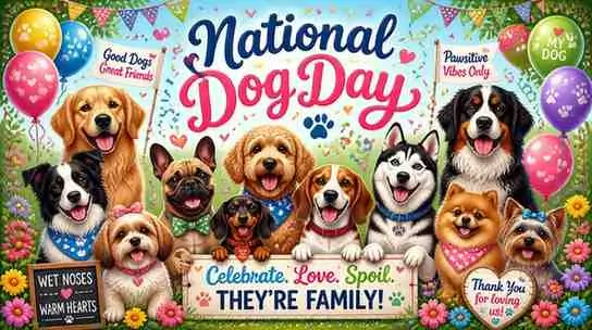 Cute National Dog Day Wishes