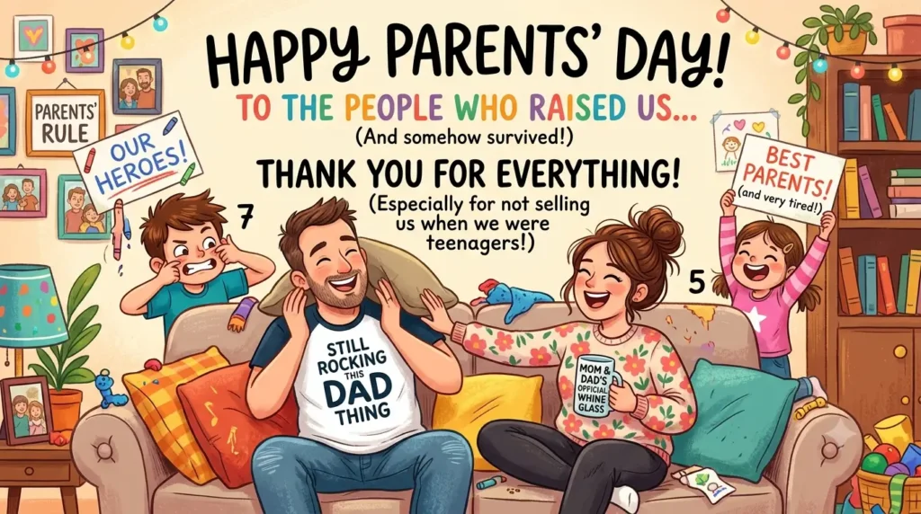 Funny Happy Parents' Day Wishes