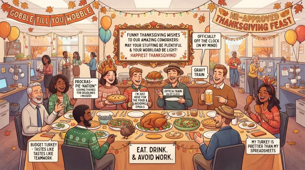 Funny Thanksgiving Wishes to Coworkers
