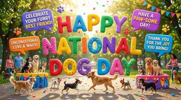 Happy National Dog Day Messages