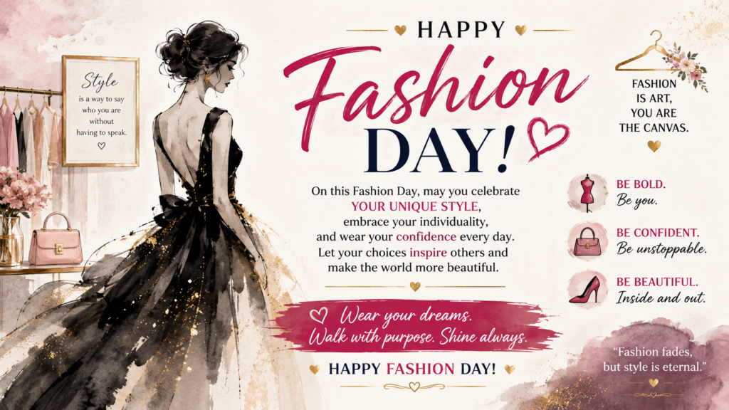 Heartfelt Inspirational Fashion Day Wishes