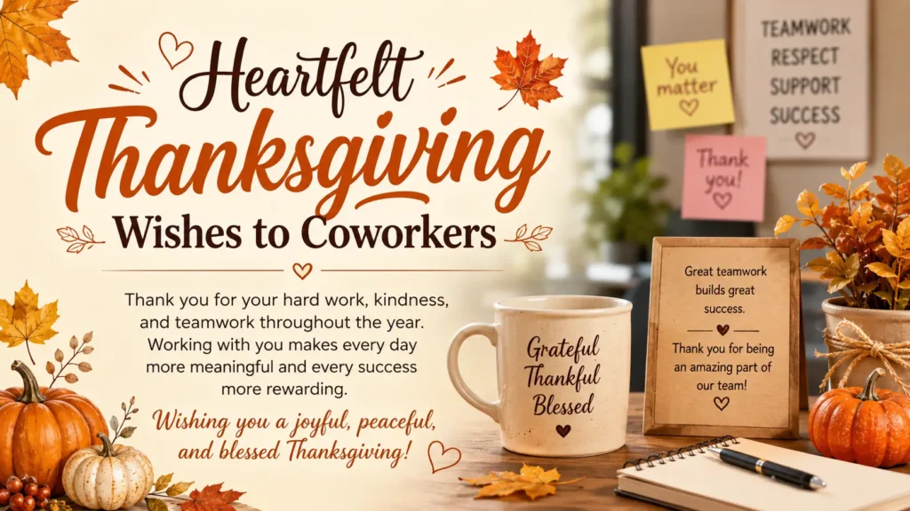 Heartfelt Thanksgiving Wishes to Coworkers