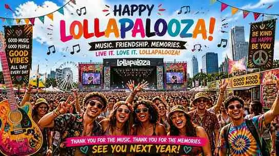 Inspirational Happy Lollapalooza Wishes