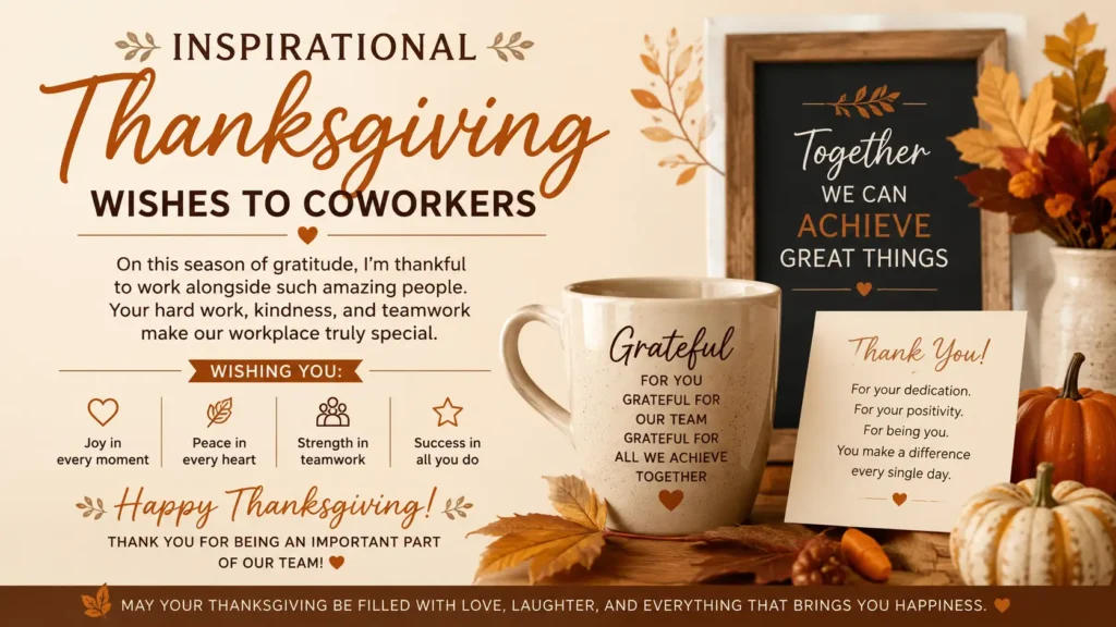 Inspirational Thanksgiving Wishes to Coworkers