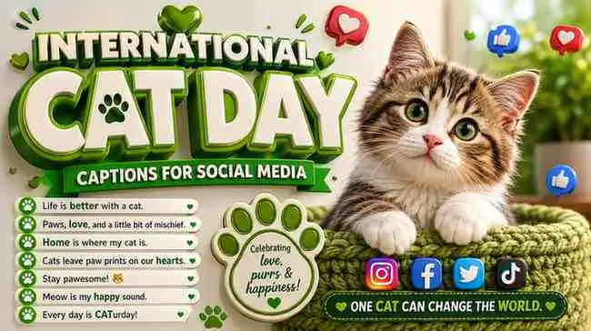 International Cat Day Captions for Social Media