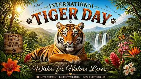 International Tiger Day Wishes for Nature Lovers