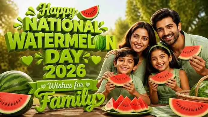 National Watermelon Day 2026Wishes for Family