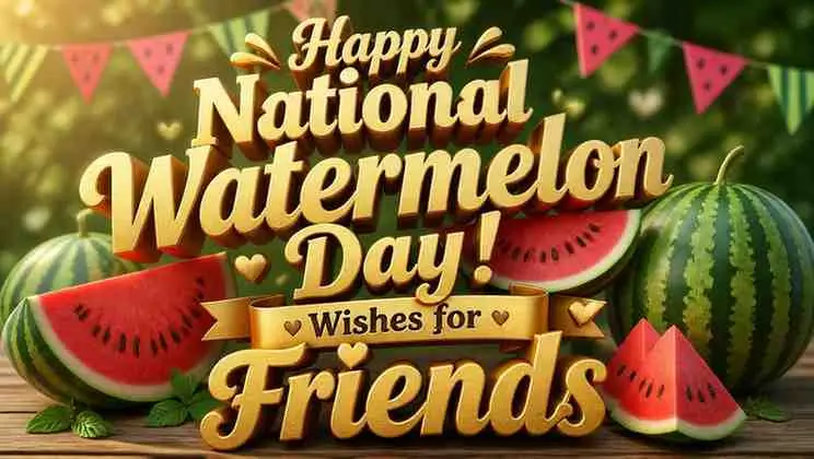 National Watermelon Day Wishes for Friends