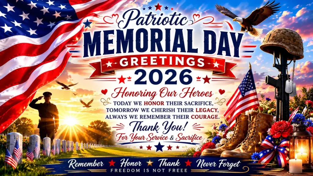 Patriotic Memorial Day 2026 Greetings
