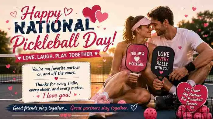 Romantic National Pickleball Day Wishes