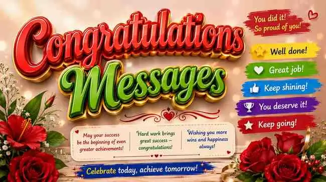 Short & Sweet Congratulations Messages