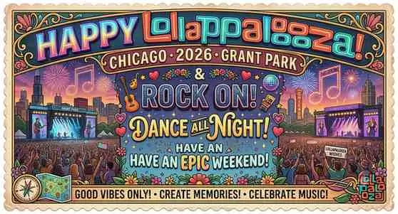 Short & Sweet Happy Lollapalooza Wishes