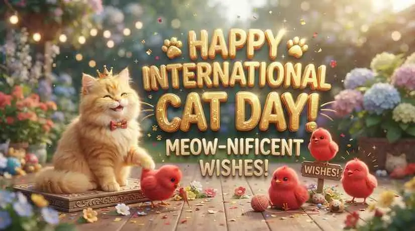 Short & Sweet International Cat Day Wishes