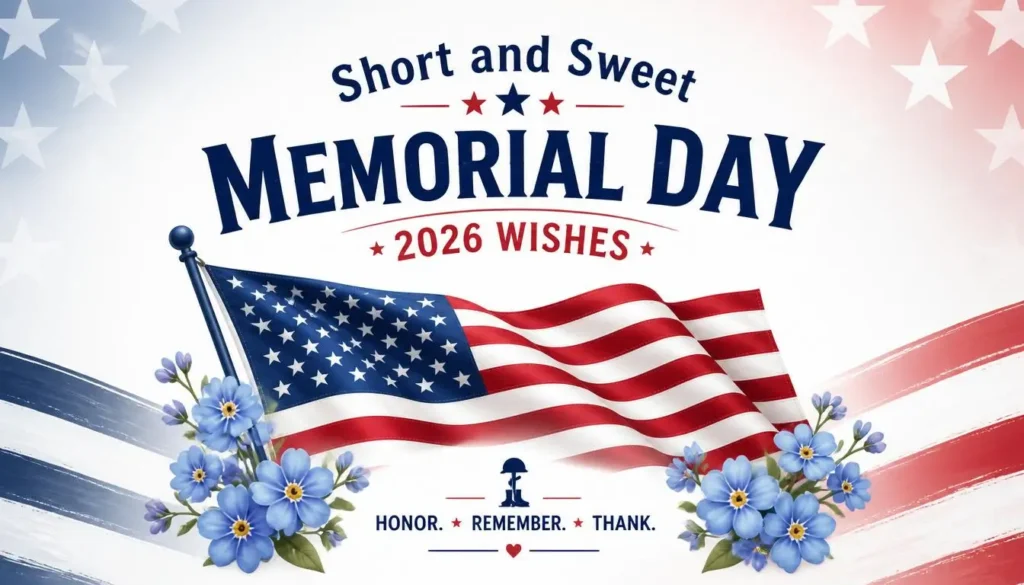 Short & Sweet Memorial Day 2026 Wishes