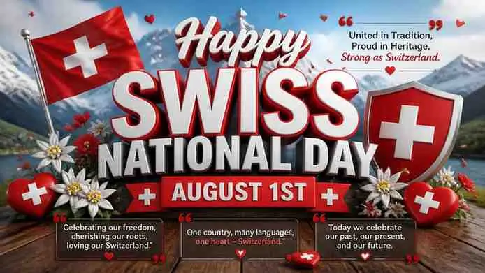 Swiss National Day August 1st Captions for Social Media