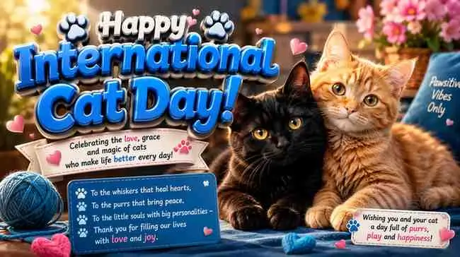 Unique International Cat Day Wishes