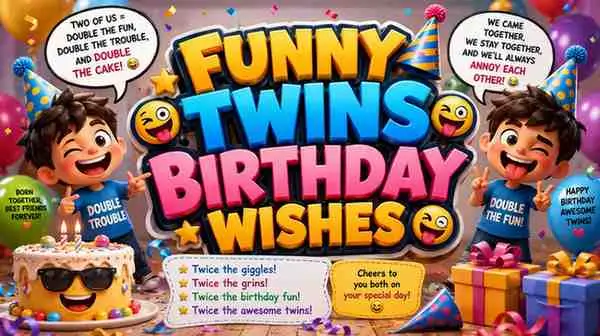 Funny Twins Birthday Wishes