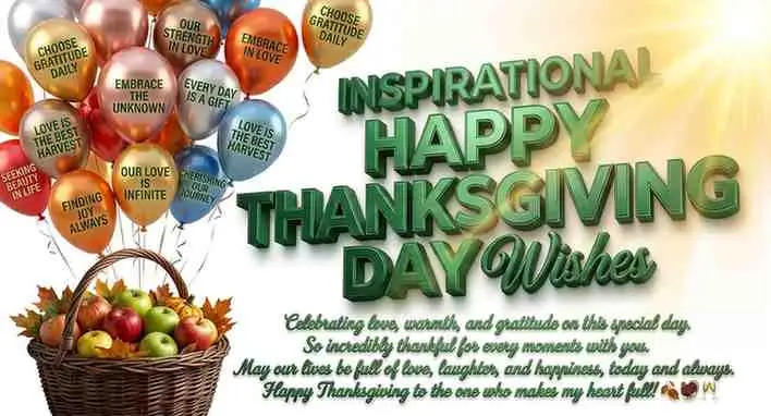 Inspirational Happy Thanksgiving Day Wishes