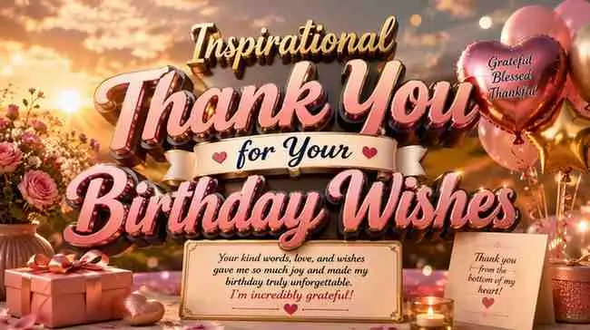 Inspirational Thank You for Your Birthday Wishes