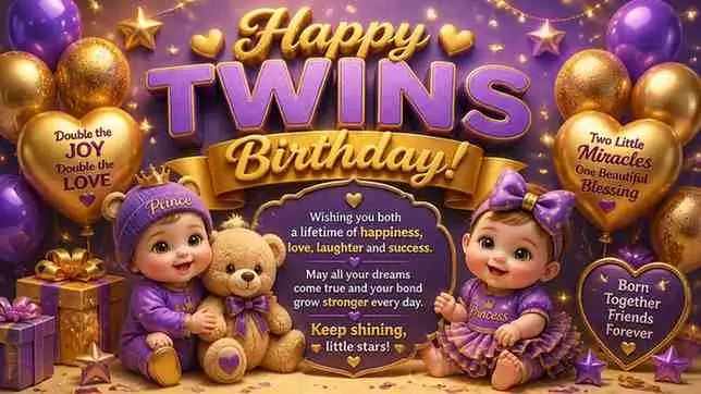 Inspirational Twins Birthday Wishes