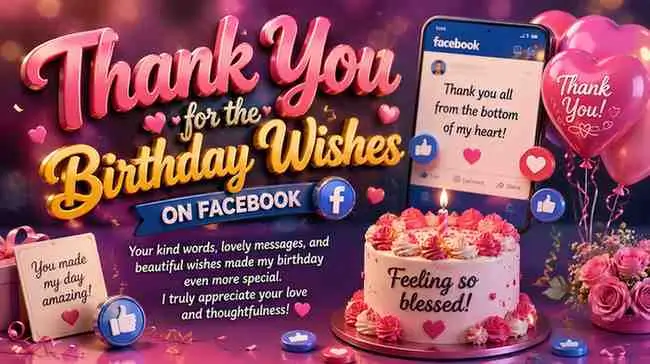 thank you for birthday wishes on facebook