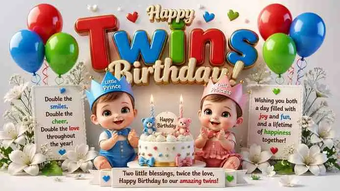 Unique Twins Birthday Wishes