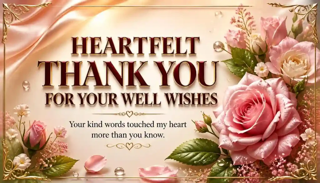 Heartfelt Thank You for Your Well Wishes