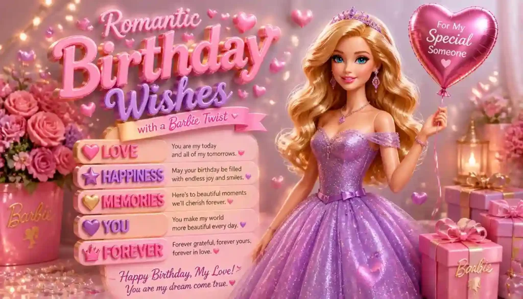 Romantic Birthday Wishes with a Barbie Twist